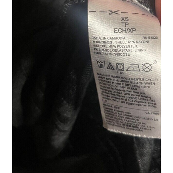 Gap Small Dress Black Lined Ribbed Sleeveless Panel Texture Above Knee Office - Picture 7 of 8